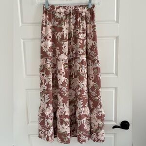 Luna Skies Cottagecore Womens Floral Maxi Skirt Size Small Lightweight Boho
